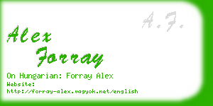 alex forray business card